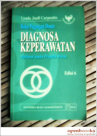 Buku pegangan dosen: Diagnosa keperawatan: aplikasi pada praktik klinis